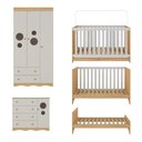 Ver mais imagens de Quarto de Bebê Completo Berço Americano 3 em 1 Colchão Sonho Multimóveis Mp4639 Madeirado/off