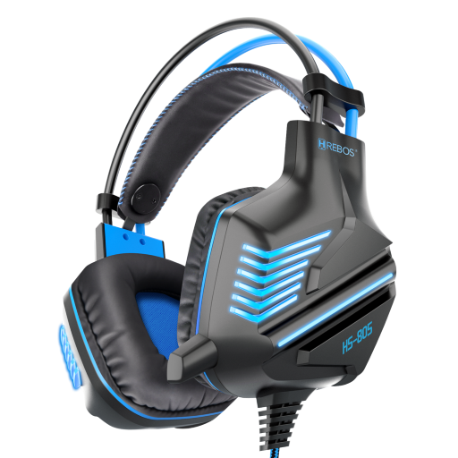 HEADSET GAMER STEREO HIGH POWER BASS HS-805 HREBOS - 1