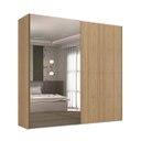 Ver imagem 2 de Guarda Roupa Trentino Mdf 242,3x230cm 2 Portas com Espelho Olmo 1030