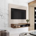 Ver imagem 1 de Painel Tv Milão até 32 Polegadas Off White/freijó