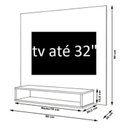 Ver imagem 3 de Painel Tv Milão até 32 Polegadas Off White/freijó