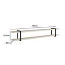 Ver imagem 3 de Prateleira Multiuso 180cm com Suporte em Metal 100% Mdf Cor:luna com Preto
