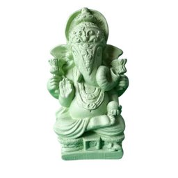 Estátua de Ganesha - Deus Hindu – Removedor de Obstáculos: Verde Day - 1