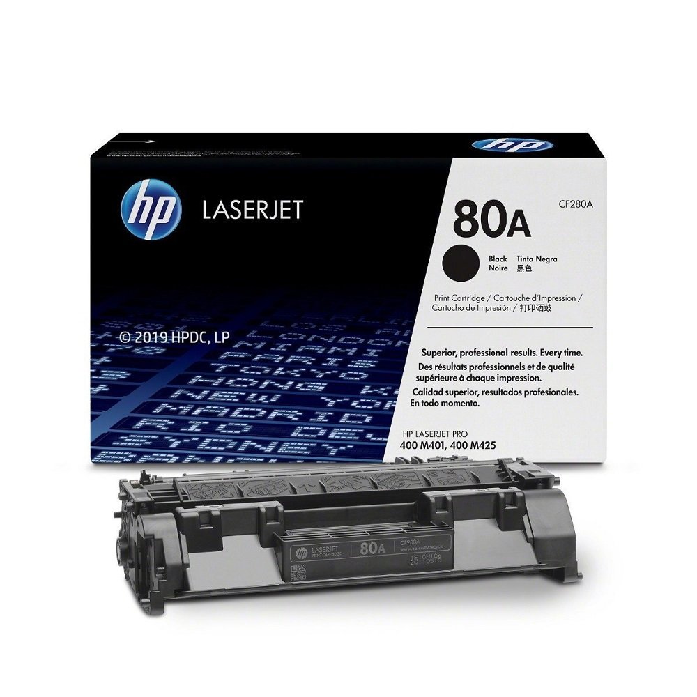 Cartucho de Toner Hp Original 80a Preto Cf-280a Cf280a Preto