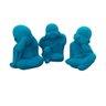 Trio de Buda (cego, surdo e mudo): Azul Turquesa - 1