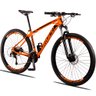 Bicicleta Aro 29 Dropp Race 27V Câmbios Importado Suspensão Trava - Preto+Laranja - 17 - 3