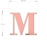 Acrílico Espelhado Decorativo Alfabeto Letra M Rose - 1