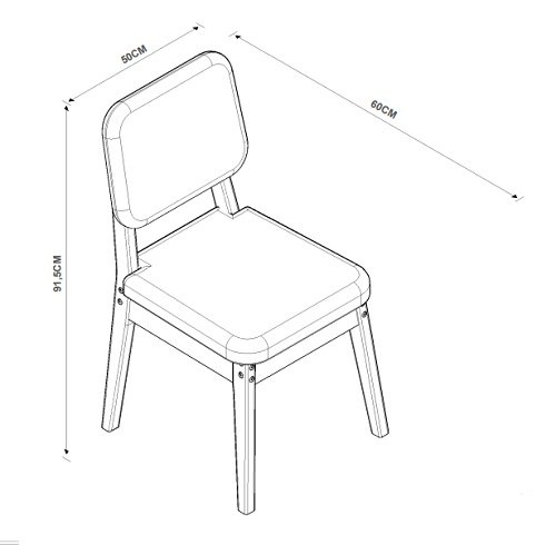 Conjunto Mesa de Jantar Paris 1.2 Nature com 4 Cadeiras Paris Nature/areia – Tebarrot Móveis - 4