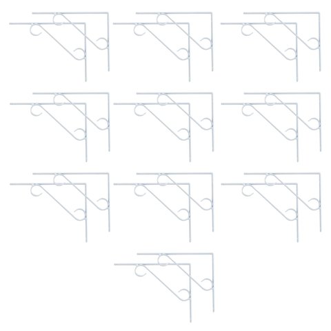 Kit 20 Cantoneira Branca Suporte Prateleira em S 15x20cm