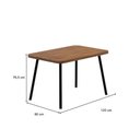Ver imagem 2 de Mesa de Jantar Stellar Retangular 4 Lugares 1,20 X 0,80m Np Cor:nogal com Preto