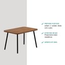 Ver imagem 5 de Mesa de Jantar Stellar Retangular 4 Lugares 1,20 X 0,80m Np Cor:nogal com Preto