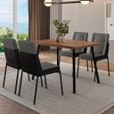 Ver imagem 3 de Mesa de Jantar Stellar Retangular 4 Lugares 1,20 X 0,80m Np Cor:nogal com Preto