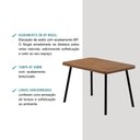 Ver imagem 4 de Mesa de Jantar Stellar Retangular 4 Lugares 1,20 X 0,80m Np Cor:nogal com Preto