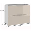 Ver imagem 4 de Armário Balcão Gabinete Para Banheiro 80cm Com 03 Gavetas Pietra B06 Gianduia Brilho - Lyam Decor