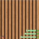 Ver imagem 2 de Papel de Parede Madeira Carvalho Ripado Adesivo Resistente Flexível