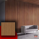 Ver imagem 4 de Papel de Parede Madeira Carvalho Ripado Adesivo Resistente Flexível