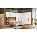 Ver imagem 1 de Quarto Casal Modulado Rizon 5 Peças (1 Armário Ponte + 1 Closet + 2 Guarda Roupas + 1 Complemento