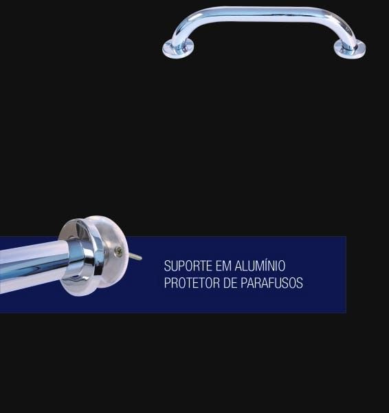 Alça de Apoio para Banheiro Inox 304 Polida 40 Cm - 1
