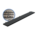 Ver imagem 2 de 1 Prateleira Preta 80X10 Com Suporte Flutuante Mdf  Organizadora Decoração Cozinha Quarto Banheiro