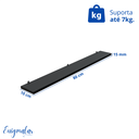 Ver imagem 4 de 1 Prateleira Preta 80X10 Com Suporte Flutuante Mdf  Organizadora Decoração Cozinha Quarto Banheiro