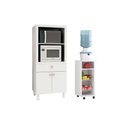 Ver imagem 1 de Kit Cozinha com Armário P/ Forno 2 Portas 1 Gaveta e Fruteira Branco - Fdecor