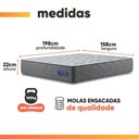 Ver imagem 3 de Colchão Queen Molas Ensacadas Atlanta 158x198x22cm