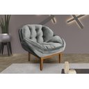 Ver imagem 1 de Poltrona Decorativa Marcela Veludo Cinza