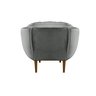 Poltrona Decorativa Marcela Veludo Cinza - 4
