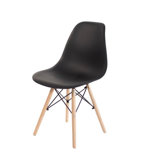 Cadeira para Cozinha Sala de Jantar Quarto Charles Eames Eiffel 130ppp Preta