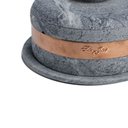 Ver imagem 2 de Queijeira Pedra Sabão Cobre Tampa Pedra Queijo Frios 20x10cm