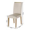 Conjunto 2 Cadeiras Estofadas Linho Dobuê Topázio - Areia - 4