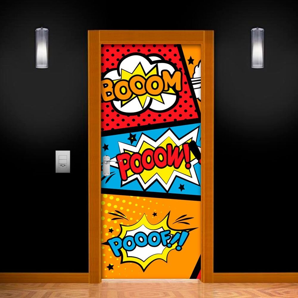 Adesivo de Porta Onomatopeia Retrô Casa Harmonia | MadeiraMadeira
