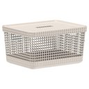 Ver imagem 1 de Cesto 8l Grid com Tampa Bege Cg 250 Bgf ou