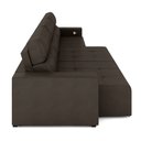 Ver mais imagens de Sofá Retrátil 5 Lugares 314cm 3 Módulos Nero com USB Couro Marrom G52 - Gran Belo