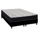Ver imagem 1 de Conjunto Box Queen: Colchão Anatômico Ortobom D45 Airtech 150 + Base Crc Suede Black (158x198)