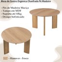 Ver imagem 3 de Mesa de Centro Chanfrada Pe Madeira Hanover 28019 Artesano