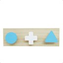 Ver imagem 1 de Cabideiro de Parede Madeira Rústica Decoração Azul