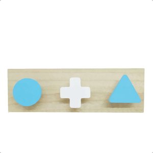 Cabideiro de Parede Madeira Rústica Decoração Azul