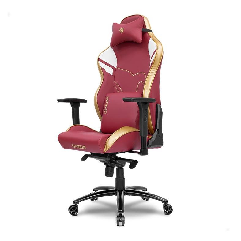 Cadeira Gamer Pichau Omega, Vermelha e Dourada, PG-OMG-GLD01