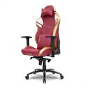 Ver imagem 1 de Cadeira Gamer Pichau Omega, Vermelha e Dourada, PG-OMG-GLD01
