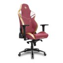 Ver imagem 2 de Cadeira Gamer Pichau Omega, Vermelha e Dourada, PG-OMG-GLD01