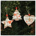 Ver imagem 1 de Kit 12 Enfeites Pendentes para Árvore de Natal em Mdf 7cm