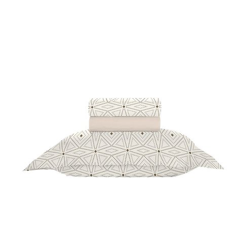 Jogo de Lençol Solteiro Algodão 4 Peças 300 Fios Estampado