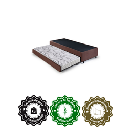 Bicama Box Solteiro Suede 88x188x28 Cm com Colchão Auxiliar Ecoflex - 5