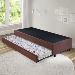 Bicama Box Solteiro Suede 88x188x28 Cm com Colchão Auxiliar Ecoflex - 3