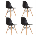 Ver imagem 3 de Conjunto Industrial Filadelfia 137x90 Ferro Preto Tampo Preto 4 Cadeiras Preto