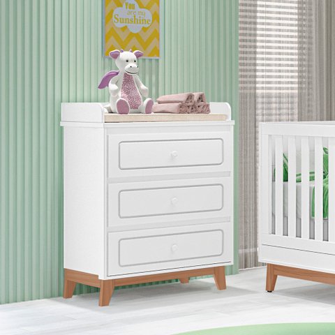 Comoda Infantil Trocador Natan Tuboarte 100% em MDF