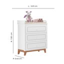 Ver imagem 2 de Comoda Infantil Trocador Natan Tuboarte 100% em MDF