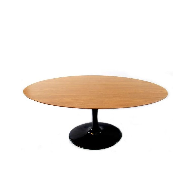 Mesa de Jantar Saarinen Oval 160x90cm Freijó - Preto
