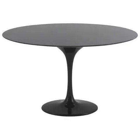 Mesa de Jantar Tulipa Saarinen Redonda 80 Cm - Laqueada - Preto